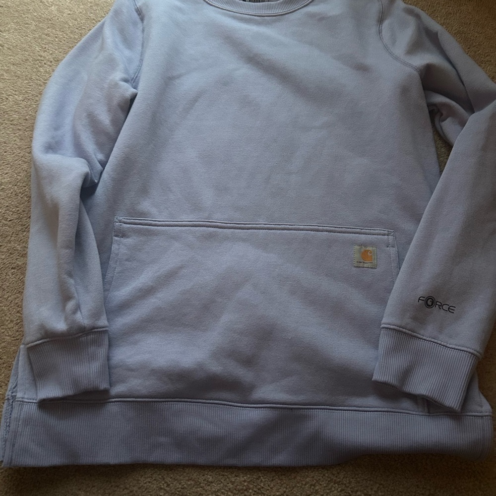 Carhartt Women's Crew Neck Sweater - Light Blue
